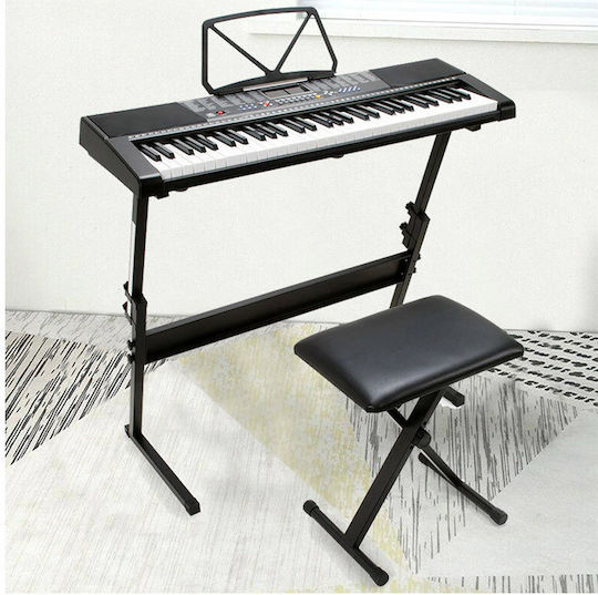 Timeless Tools Synthesizer Synthesizer 61 Keys Set με 61 Πλήκτρα Τυπικής Αφής με Σκαμπό Μαύρο