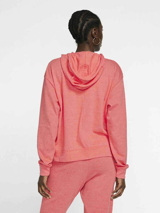 Nike Sportswear Gym Vintage Γυναικεία Φούτερ Ζακέτα με Κουκούλα σε Ροζ χρώμα