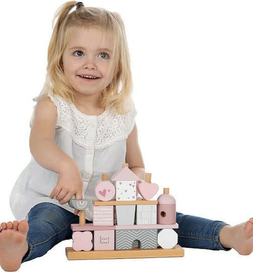 Label Label Παιχνίδι Στοίβαξης Stacking Blocks από Ξύλο για 18+ Μηνών