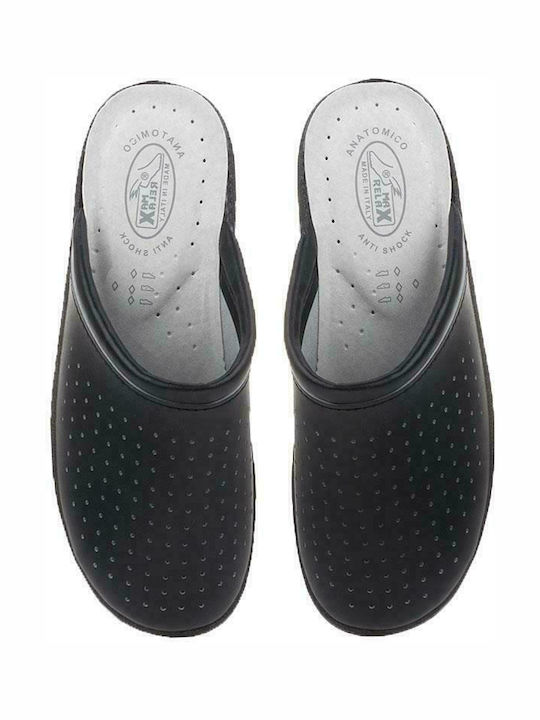Max Relax Damen Anatomisch Clogs Schwarz