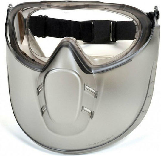 Pyramex Safety Capstone Shield Sicherheitsbrillen / Arbeitsschutzmasken mit klaren Linsen 1Stück