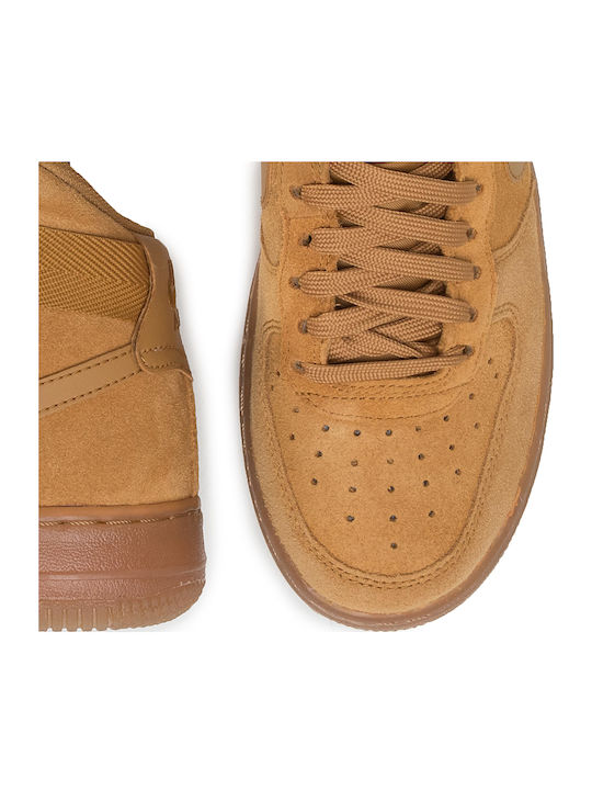Air Force 1 Air Force 1 Kinder Sneakers Hoch mit Klettverschluss Wheat / Gum Light Brown