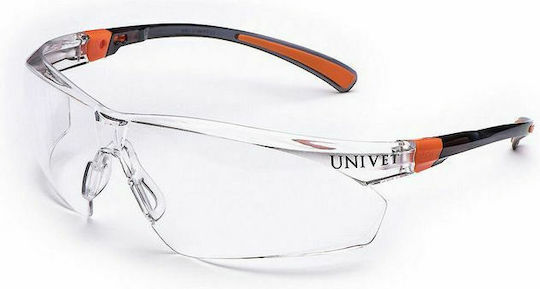 Univet Safety Glasses for Protection with Transparent Lenses 1pcs