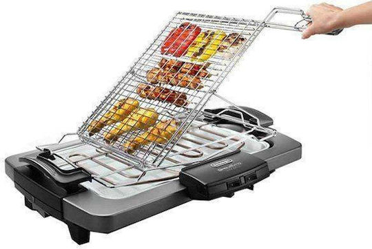 De'Longhi BQ80.X Tabletop Electric Grill Grill 2450W Inox with Adjustable Thermostat 41cmx28cmcm