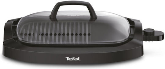 Tefal Plancha Επιτραπέζια Ηλεκτρική Ψησταριά Λείας και Αυλακωτής Πλάκας 2000W με Καπάκι και Ρυθμιζόμενο Θερμοστάτη 40x30εκ.