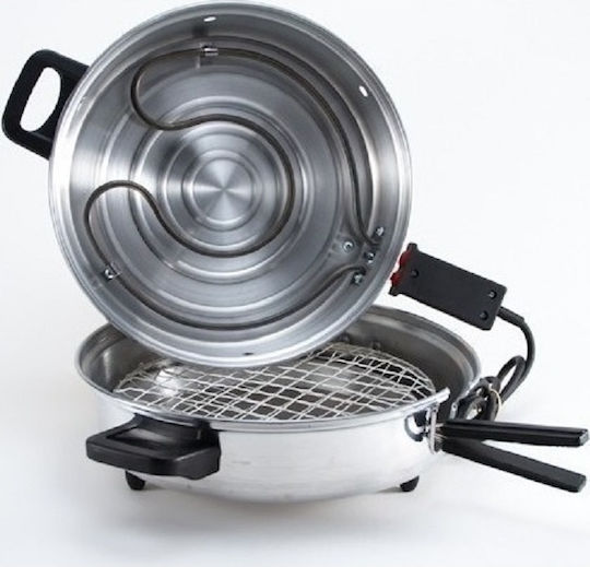 FOINIX Tabletop Electric Grill Aluminium Grill 900W with Lid 27.5cmx27.5cmcm