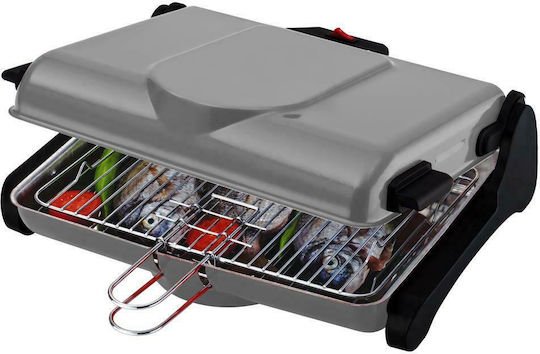 Ankor Tischplatte Elektrogrill Aluminium Grill 1200W mit Deckel 34cmx25cmcm