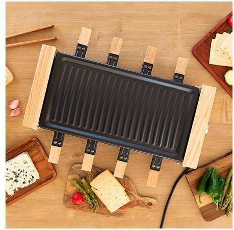 Cecotec Cheese Επιτραπέζια Ηλεκτρική Ψησταριά Raclette Αυλακωτής Πλάκας 1200W με Ρυθμιζόμενο Θερμοστάτη