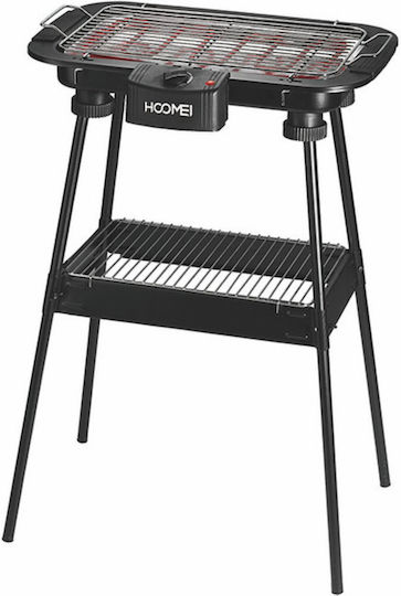Hoomei Επιδαπέδια Ηλεκτρική Ψησταριά Σχάρας 2000W με Ρυθμιζόμενο Θερμοστάτη 38x22εκ.