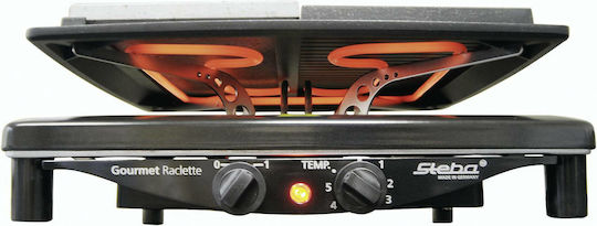 Steba RC 4 Plus Επιτραπέζια Ηλεκτρική Ψησταριά Raclette Λείας και Αυλακωτής Πλάκας 1450W με Ρυθμιζόμενο Θερμοστάτη 39x37εκ.