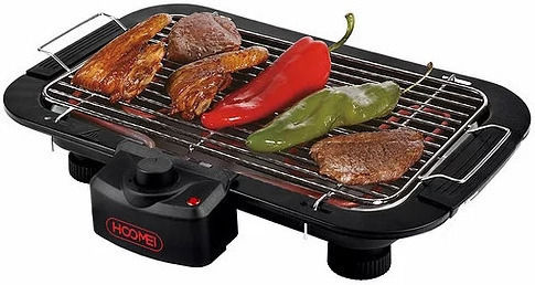 Hoomei Tabletop Electric Grill Grill 2000W with Adjustable Thermostat 38cmx22cmcm