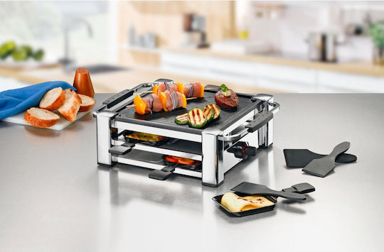 Rommelsbacher Επιτραπέζια Ηλεκτρική Ψησταριά Raclette Αυλακωτής Πλάκας 1000W με Ρυθμιζόμενο Θερμοστάτη 22.5x37εκ.
