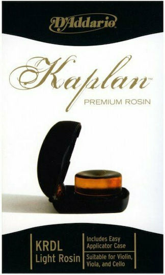 Daddario Kaplan Premium Rosin Kolophonium in Schwarz Farbe Licht