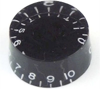 Gewa Partsland Guitar Potentiometer Knob Speed Plastic in Black Color