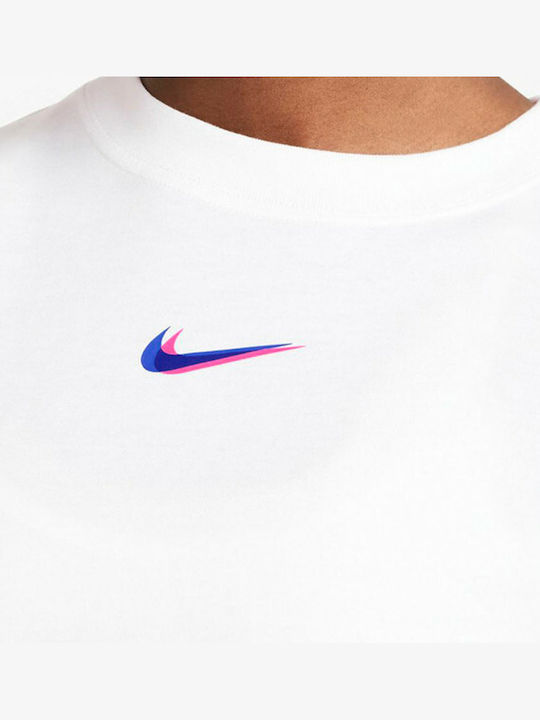 Sportswear Essential Summer Mini Athletic Dress T-Shirt Short Sleeve White
