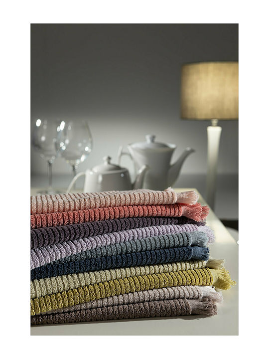 Guy Laroche Tissus Towel from 100% Cotton in Purple Color 40x60cm 2pcs