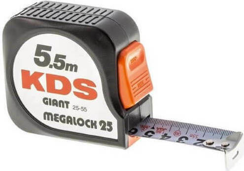 KDS Giant Megalock Tape Measure with Auto-Rewind 25mm x 5.5m