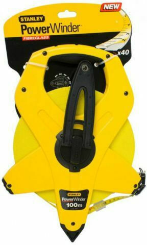 Stanley Power Winder Tape Measure 12.7mm x 100m