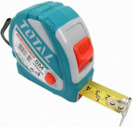 Total Tape Measure with Auto-Rewind 25mm x 8m