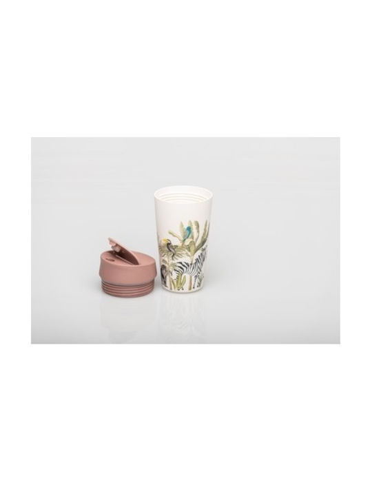 Chic Mic Jungle Bamboo Cup with Lid Multicolour 420ml