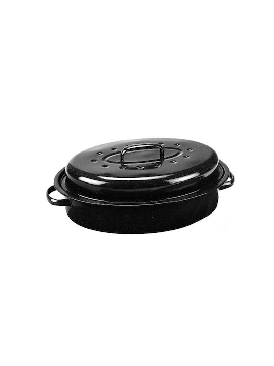 Homestyle Dutch Oven Oval Made of Aluminum with Grill 36x26cm 2pcs