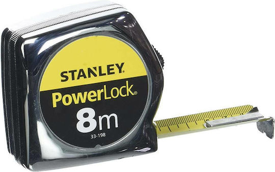 Stanley Powerlock Tape Measure with Auto-Rewind 25mm x 8m