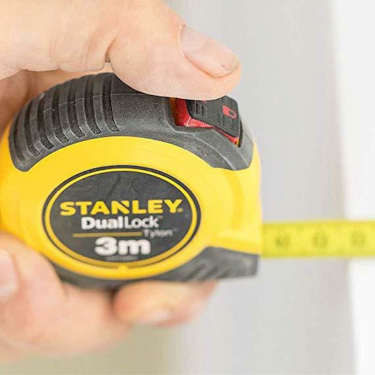 Stanley Dual Lock Tylon Tape Measure with Auto-Rewind 13mm x 3m