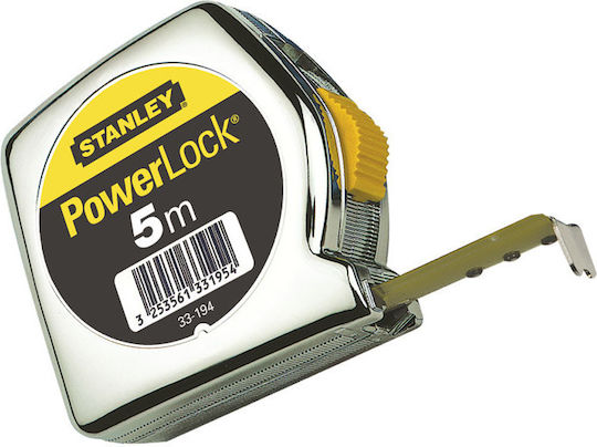 Stanley Powerlock Tape Measure with Auto-Rewind 19mm x 5m