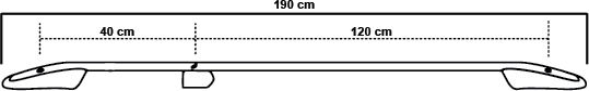 Omtec Aluminum Car Roof Bars L1 for Citroen Jumpy 06-16 Set with Roof Rack Legs Black