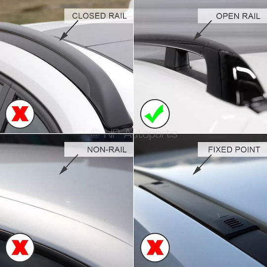 Farad Μπάρες Οροφής Μεταλλικές SM 057 για Mitsubishi Outlander 2008-2013 (Σετ με πόδια και κλειδαριά) Μαύρες