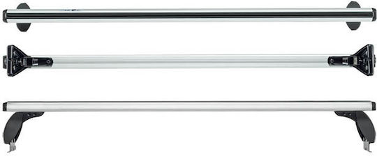 Cruz Car Roof Bars Aluminum Alu Cargo AF 118cm Universal Set with Roof Rack Legs Silver