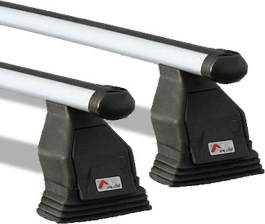 Menabo 130cm. for Cars with Factory Bars (with Roof Rack Legs) Silver