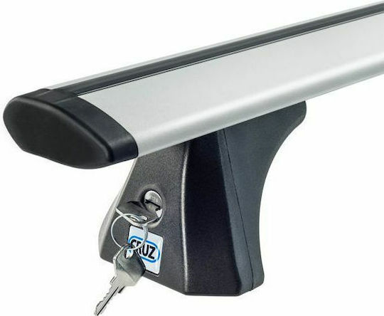 Auto Gs Μπάρες Οροφής Αλουμινίου Universal (Σετ με πόδια) Ασημί