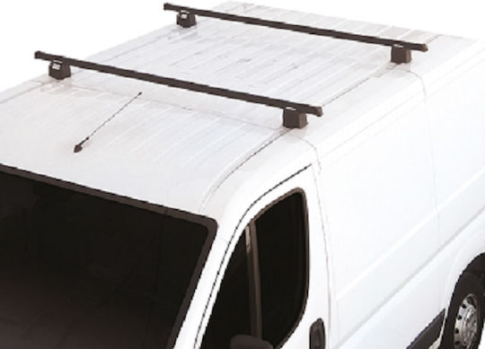 Fabbri Μπάρες Οροφής Μεταλλικές 180εκ. για Fiat Ducato (Σετ με πόδια και κλειδαριά) Μαύρες