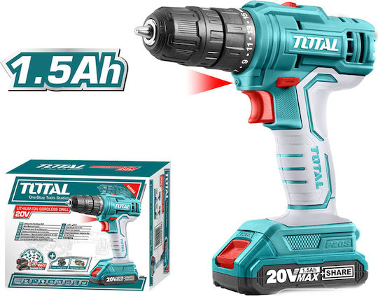 Total Δραπανοκατσάβιδο Μπαταρίας 20V 1x1.5Ah