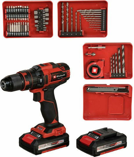 Einhell TE-CD 18/40 Li-i +64 Κρουστικό Δραπανοκατσάβιδο Μπαταρίας 18V 2x2Ah