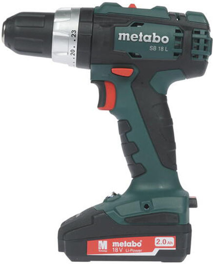 Metabo SB 18 L Percussive Drill Driver Battery 18V 2x2Ah