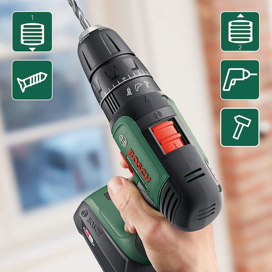 Bosch UniversalImpact 18 Κρουστικό Δραπανοκατσάβιδο Μπαταρίας 18V 2x1.5Ah