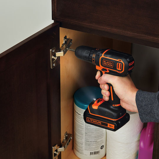 Black & Decker BDCDC18KB Δραπανοκατσάβιδο Μπαταρίας 18V 2x1.5Ah