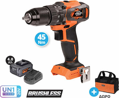 Krausmann Percussive Drill Driver Battery Brushless 20V 1x4Ah