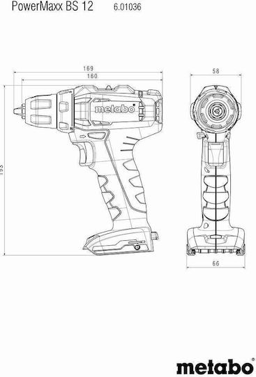 Metabo PowerMaxx BS 12 Battery Drill Driver Solo 12V