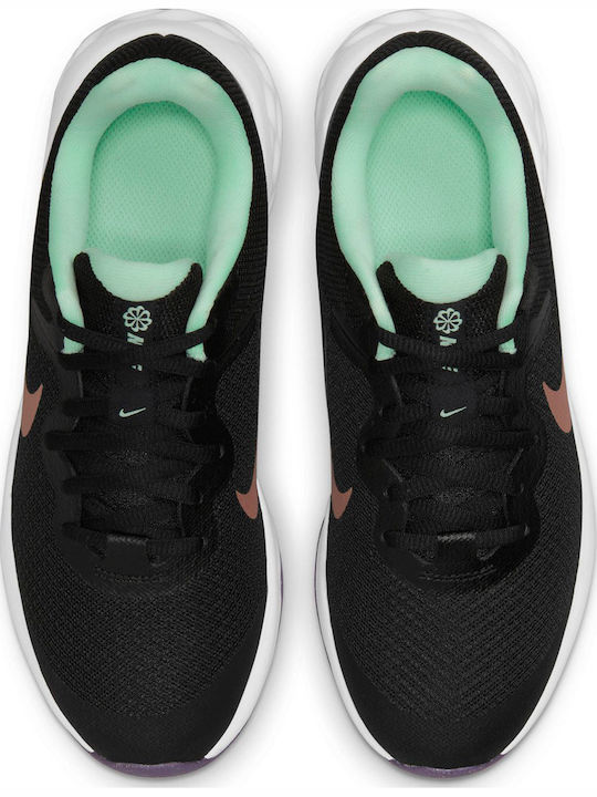 Revolution Revolution 6 Kids Sports Shoes Running with Laces Black / Metallic Red Bronze / Mint Foam