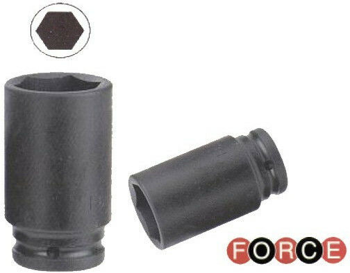 Force Socket Pneumatic Hex Long with Square Drive 3/4" Diameter 30mm