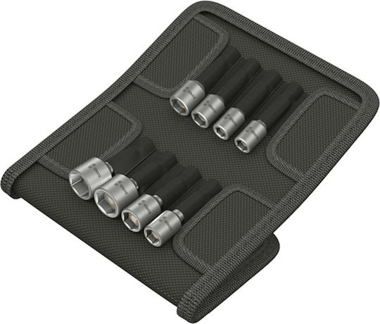Wera Magnetische Nüsse Sechskant Lange mit Vierkant-Antrieb HEX Set 8Stück