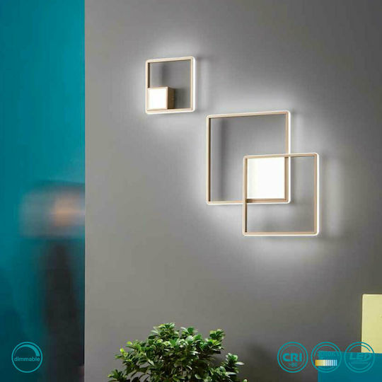 Ondaluce Pl.Dowel/Pc-Silver Модерен Осветително тяло За стена с вграден LED Сребрист 57x55x55см.