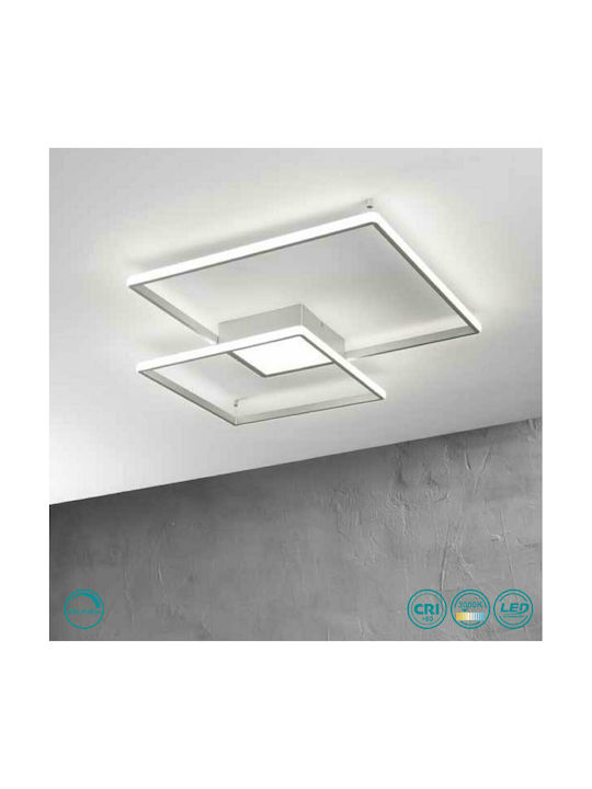 Ondaluce Pl.Dowel/Gr-Silver Modern Lamp Wall with Integrated LED and Warm White Light Silver 78x7x7cm