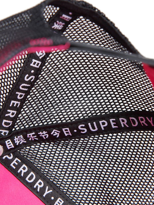 Premium Goods Outline Women's Trucker Cap Black/Fluro Pink