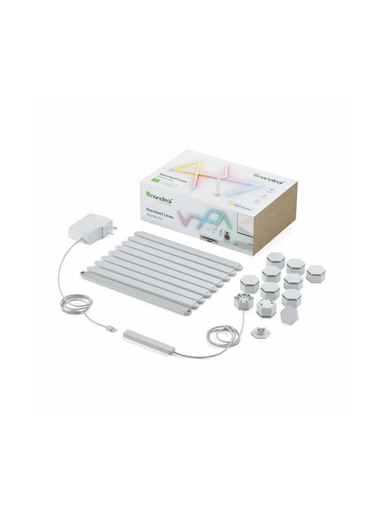 Nanoleaf Smart Neon Διακοσμητικό Φωτιστικό Lines Starter Kit LED RGB 9τμχ 27.8εκ.
