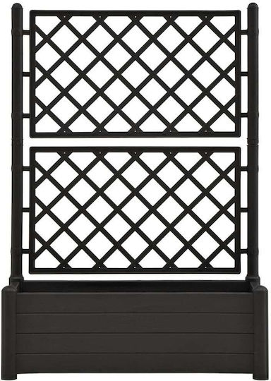 vidaXL Planter Box Plastic Black 100x43x142cm.