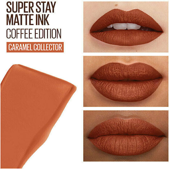 Maybelline Super Stay Matte Ink Liquid Coffee Edition Long Lasting Lichid Ruj Mat 265 Caramel Collector 5ml